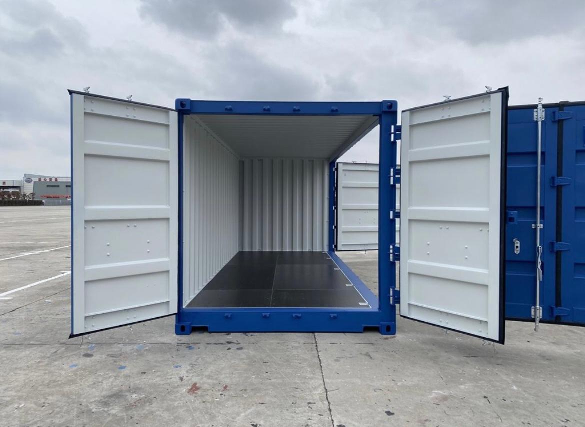 Contenedor 20 pies con apertura lateral azul nuevo — Contenedores con puertas laterales en venta en España — imagen 2