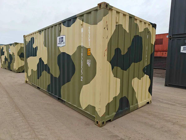 Contenedor 20 pies seminuevo verde militar — Contenedores usados y de ocasión en venta en España — imagen 2