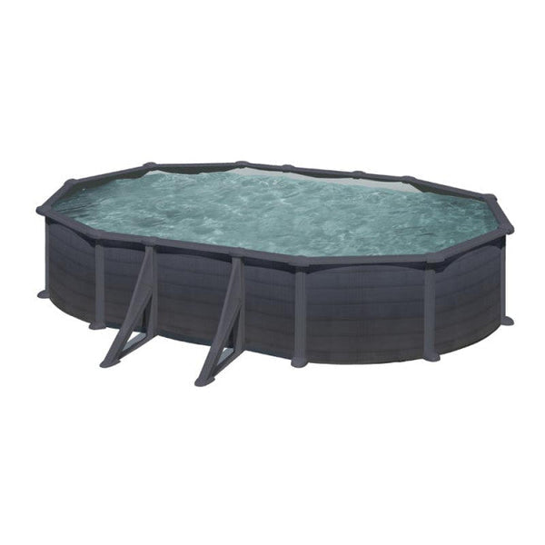 PISCINA GRE GRANADA OVALADA ASPECTO GRAFITO — Piscinas de contenedor en venta en España — imagen 2