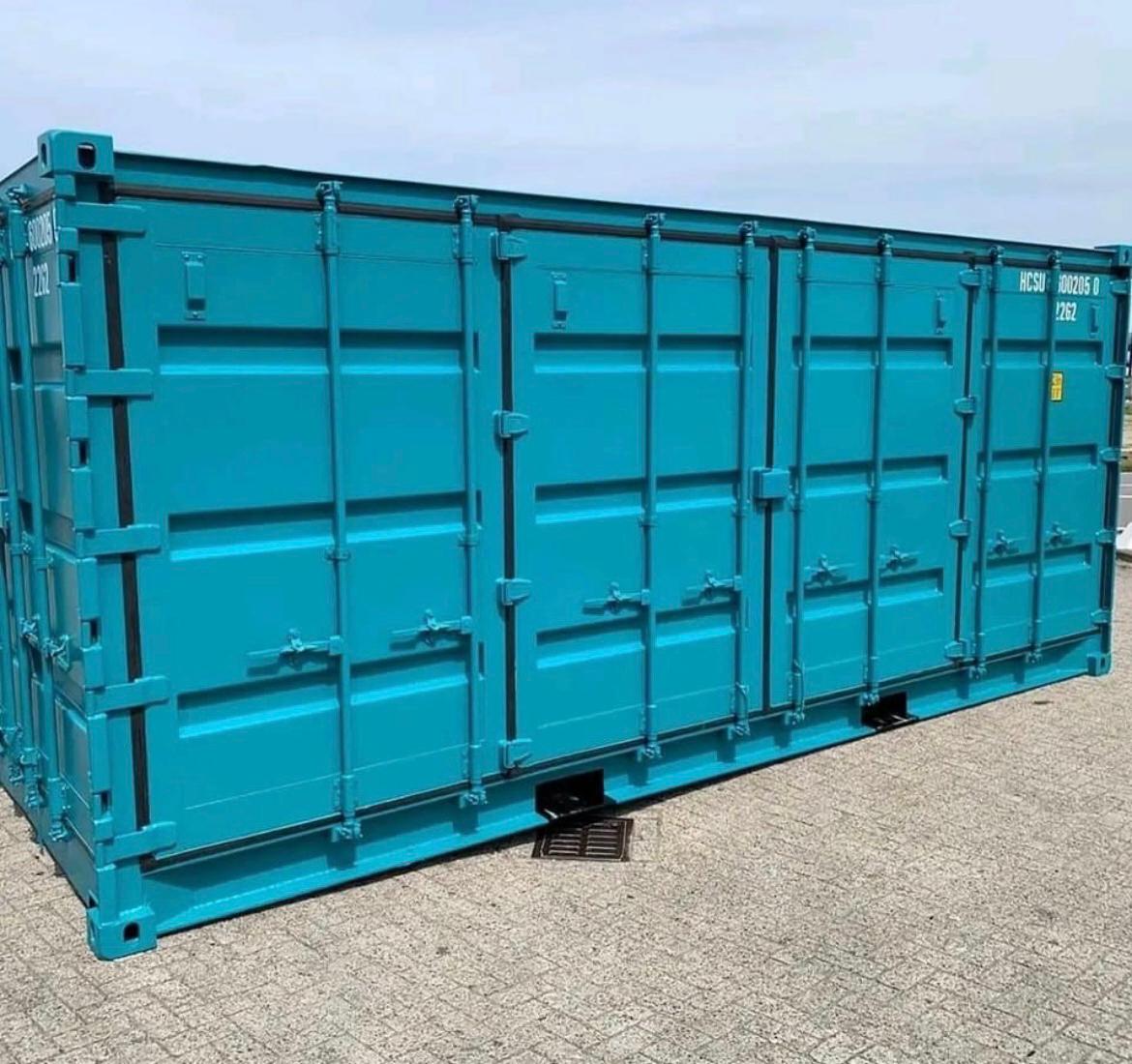 Contenedor 20 pies con apertura lateral Azul marino nuevo — Contenedores con puertas laterales en venta en España — imagen 2