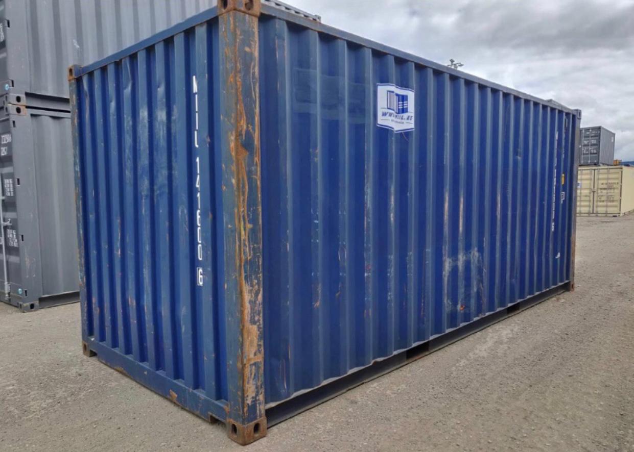 Contenedor 20 pies usado azul — Contenedores usados y de ocasión en venta en España — imagen 2