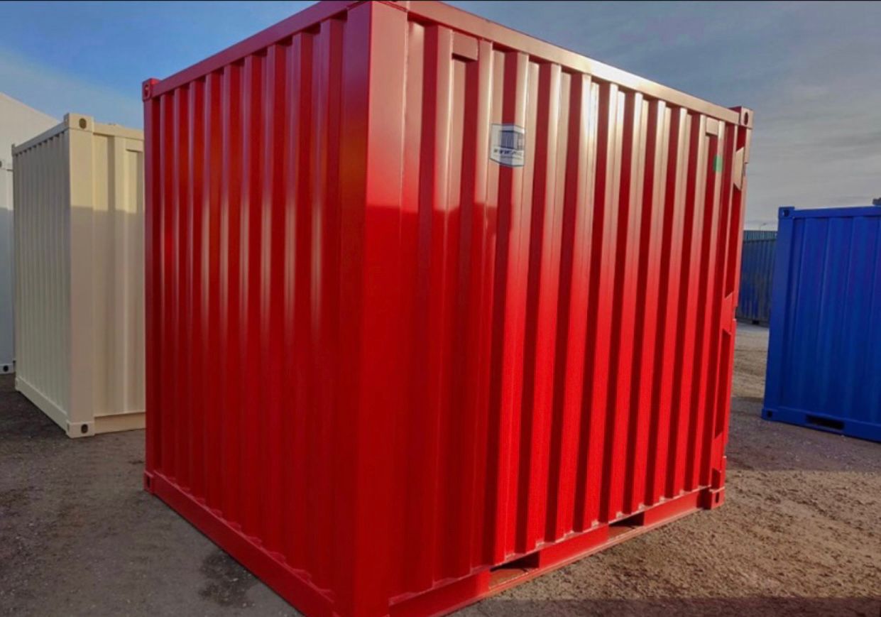 Contenedor seminuevo de 10 pies rojo — Contenedores usados y de ocasión en venta en España — imagen 2